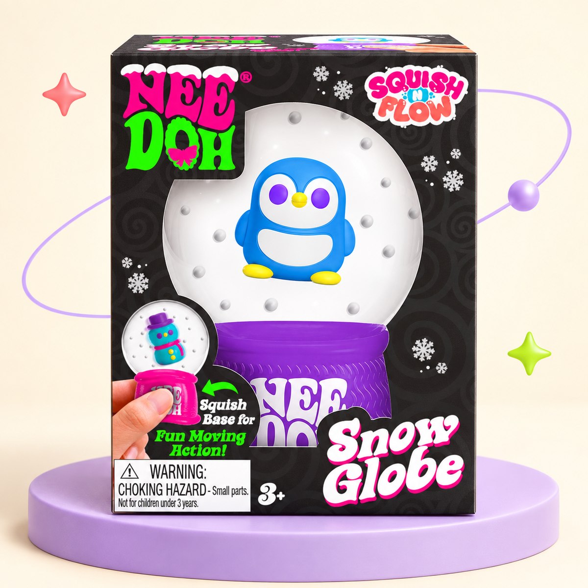 NeeDoh Squish N Flow Snow Globe