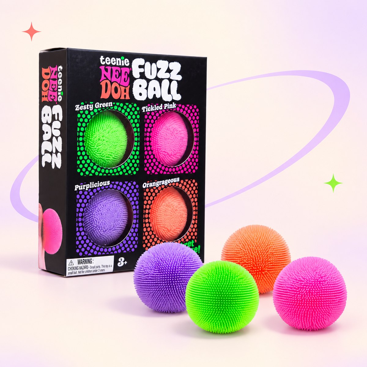 Teenie NeeDoh Fuzz Ball Multipack