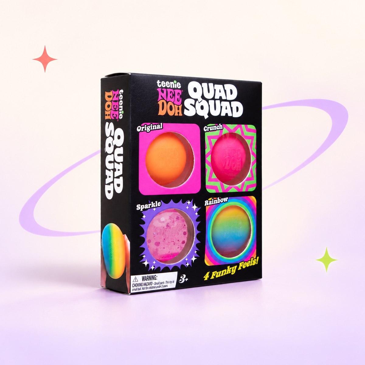 Teenie NeeDoh Quad Squad Multipack